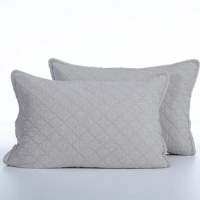 Μαξιλαροθήκες Brunno (Σετ 2τμχ) Silver Nef-Nef Homeware 52 X 72 Cotton-Polyester