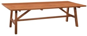 DINING TABLE GROOVE  IN WALNUT COLOR MADE OF TEAK WOOD 260x120x79,5Hcm.