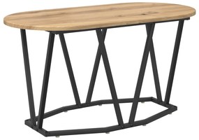 vidaXL Καφετζάκι καρυδιάς 80x40x40,5 εκ. από ξύλο και μέταλλο