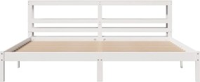 vidaXL Σκελετός Κρεβ. Χωρίς Στρώμα Λευκό 180x200 εκ Μασίφ Πεύκο