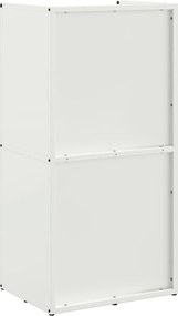 vidaXL Ράφι Καυσόξυλων Λευκό 40x30x80 εκ. Χάλυβας ψυχρής έλασης