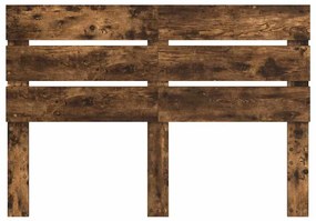 vidaXL Κεφαλάρι Καπνιστό Δρύς 140 cm Επεξεργασμένο ξύλο