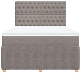 ΚΡΕΒΑΤΙ BOXSPRING ΜΕ ΣΤΡΩΜΑ TAUPE 140X200 ΕΚ. ΥΦΑΣΜΑΤΙΝΟ 3292090