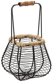 Καλάθι Αποθήκευσης Με Λαβή TAK220 23x23x32cm Black Espiel Μέταλλο