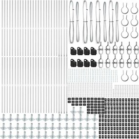 vidaXL Στύλος Περιφράξεων 52 pcs Γκρι Μέγεθος: 3,2 x 3,2 x 88,5 εκ.