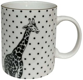Κούπα Africa Giraffe 028847 8x8x10cm White-Black Πορσελάνη