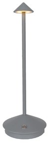 Επιτραπέζιο επαναφορτιζόμενο φωτιστικό Επιτραπέζιο επαναφορτιζόμενο φωτιστικό 3000Κ σε γκρί απόχρωση (3031-Gray) - Μέταλλο - 3031-Gray