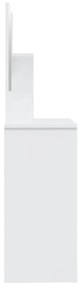 Μπουντουάρ με Καθρέφτη Γυαλιστερό Λευκό 86,5x35x136 εκ. - Λευκό