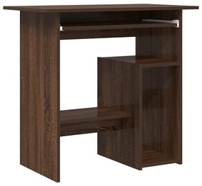 vidaXL Γραφείο Καφέ Δρυς 80x45x74 εκ. από Επεξεργασμένο Ξύλο