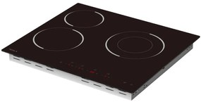 Tesla HV6300MB Γυάλινη Κεραμική Εστία, 5700W, 9 στάδια, Χρονοδιακόπτης, Ένδειξη καυτής επιφάνειας, Προστασία παιδιών, Μαύρο