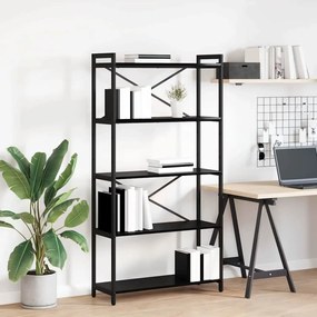 vidaXL Βιβλιοθήκη Μαύρη δρυς 80 x 30 x 153 εκ Επεξεργασμένο ξύλο