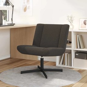 vidaXL Περιστρεφόμενη καρέκλα Σκούρο γκρι 63 x 75 x 76 εκ ύφασμα