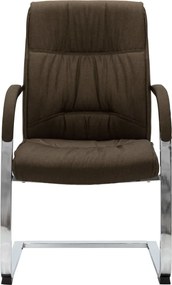 vidaXL Καρέκλα Γραφείου «Πρόβολος» Καφέ Υφασμάτινη