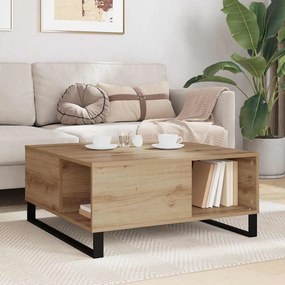vidaXL Τραπεζάκι σαλονιού Artisan Oak 80 x 80 x 36,5 εκ