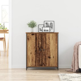 vidaXL Μπουφές Παλιό Ξύλο 70x30x80 εκ Κατασκευασμένο Ξύλο και Χάλυβας