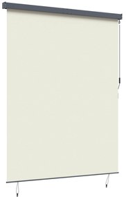 vidaXL Εξωτερικό ρολό Ριγέ Ρυθμιζόμενος Κρεμ 220 x 250 cm ύφασμα