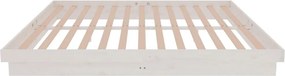 vidaXL Πλαίσιο Κρεβατιού Λευκό 180 x 200 εκ. Μασίφ Ξύλο Super King