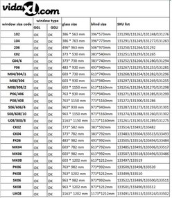 vidaXL Στόρι Ρόλερ Συσκότισης (Blackout) Λευκό M04/304 GGL και GGU