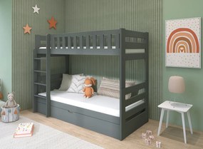 FOCUS 80x200 graphite bunk bed Lano Furniture