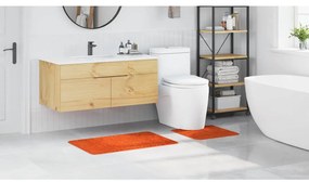 vidaXL Πατάκι μπάνιου 2 pcs Πορτοκαλί 50 x 50 cm Πολυπροπυλένιο