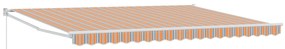 vidaXL Υποδοχή Ανασυρόμενης Τέντας Ριγέ 450x300 cm