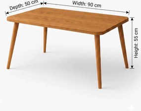 Τραπεζάκι Σαλονιού Πεύκο LUGRO 90x50x55