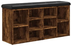vidaXL Παπουτσοθήκη Καπνιστή Δρυς 102x32x50 εκ. από Επεξεργασμένο Ξύλο