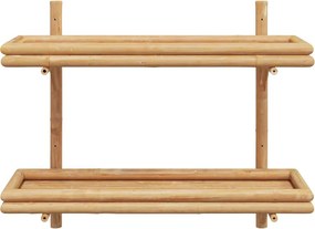 vidaXL Ράφι Τοίχου Επιτοίχιο Καφέ 75 x 26 x 60 εκ. Μπαμπού