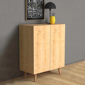Παπουτσοθήκη Luce Megapap 12 ζευγών χρώμα oak 70x35x85εκ.