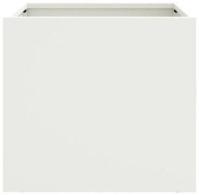 Ζαρντινιέρα Λευκή 32x30x29 εκ. από Χάλυβα Ψυχρής Έλασης - Λευκό