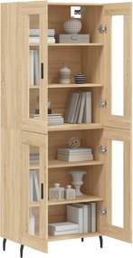vidaXL Ντουλάπι Sonoma δρυς 69,5 x 34 x 180 εκ. από Επεξεργασμένο Ξύλο