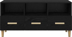 vidaXL Ντουλάπι TV 102 x 36 x 50 εκ Μαύρη Οξυά Επεξεργασμένο Ξύλο