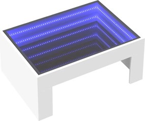 vidaXL Τραπεζάκι Σαλονιού Infinity LED Λευκό 70x50x30 εκ.