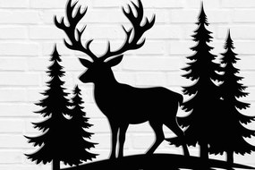 Σετ των 2 Intra απο ξύλο plywood 3mm-4mm πάχος - Deer Metal Wall Art Laser Cut Δίασταση 3600x3600 cm INTRAFABR-110060787