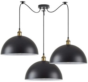 Φωτιστικό Οροφής Magnum 77-8697 Φ40x28,5cm 3xE27 60W Bronze-Black Homelighting