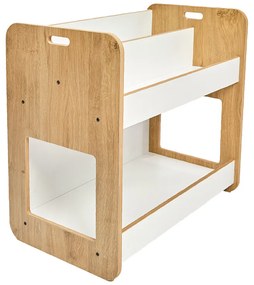 Ραφιέρα Dovere pakoworld φυσικό-λευκό mdf 56x34x55εκ