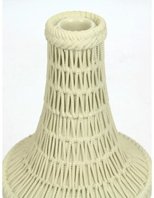 Κηροπήγιο ArteLibre Χάντρες Μπεζ Polyresin 12.5x12.5x15.4cm