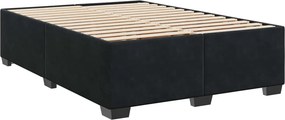 vidaXL Κρεβάτι box spring με στρώμα Μαύρο 160 x 200 cm Βελούδο