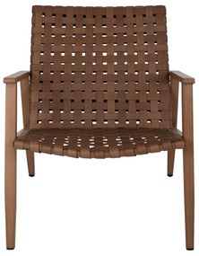 ΠΟΛΥΘΡΟΝΑ ΜΕΤΑΛΛΟ ΟΨΗ ΞΥΛΟΥ &amp; RATTAN ΔΕΡΜΑ-LOOK 63,5x75,5x77εκ.HM5868.01