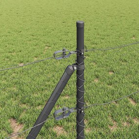vidaXL Έξιγωνο φράχτη σταθερού εδάφους 25 x 0,5 m Γκρι Δίχτυ