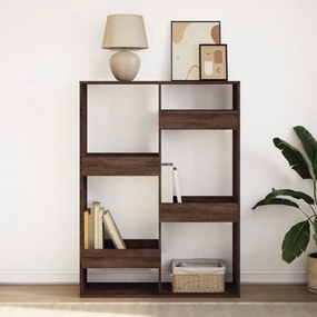 vidaXL Βιβλιοθήκη Καφέ Δρυς 100x33x135 εκ. από Επεξεργασμένο Ξύλο