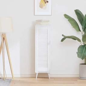 vidaXL Πόρτα ντουλαπιού Louvred Design Λευκό 99x29,5 cm