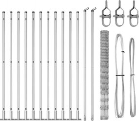 vidaXL Στύλος Περιφράξεων Γαλβανισμένο 25 x 1,6 μ Ατσάλι