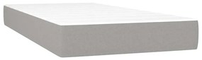 vidaXL Κρεβάτι Boxspring με Στρώμα &amp; LED Αν.Γκρι 120x190εκ. Υφασμάτινο