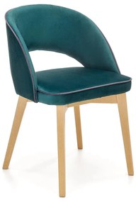 Καρέκλα Houston 1218, Ανοιχτό χρώμα ξύλου, Σκούρο πράσινο, 78x51x57cm, 10 kg, Ταπισερί, Ξύλινα, Ξύλο: Οξιά | Epipla1.gr
