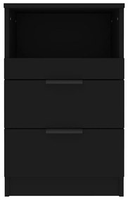 vidaXL Κομοδίνα 2 τεμ. Μαύρα από Επεξεργασμένο Ξύλο