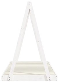 Πλαίσιο Παιδικού Κρεβατιού Λευκό Τύπου Montessori 90x190εκ από Μασίφ Ξύλο Πεύκου - Λευκό