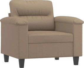 vidaXL Πολυθρόνα Καπουτσίνο 60 εκ. Συνθετικό δέρμα με Υποπόδιο