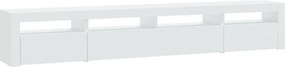 vidaXL Έπιπλο Τηλεόρασης με LED Λευκό 240x35x40 εκ.