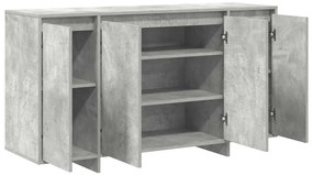 vidaXL Πλαϊνό γραφείο Γκρι σκυροδέματος 135 x 41 x 69 cm